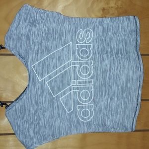 Girls Adidas Crop Top Size 10/12 Gray